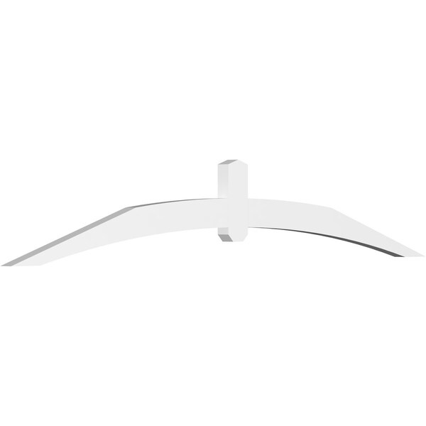 Ekena Millwork Archdale Architectural Grade PVC Gable Bracket, 84"W x 14"H x 2"D x 4"F, 4/12 Pitch GBP084X14X0204ARC00 - main